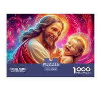 Heavenly Vision Thousand Pieces Spiritual Figure Child Warm Portraitcardboard Puzzle Home Decor Giftable Sturdy Wall Decor Clear Print Easy to Assemble 52x38cm/1000pcs