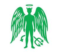 Heavenly vs hellish The Battle of Souls Wall Stickers 54.6x62cm Do not Damage The Wall Surface Green