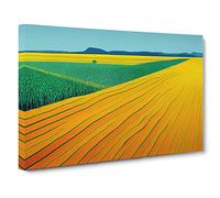 Heavenly Wheat Field Canvas Print | Gallery Wrapped 30mm Frame Wall Art | 30x20 inches | Ready to Hang | Contemporary Landscape Picture | Living Room Bedroom Lounge Office