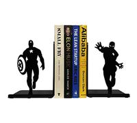 HeavenlyKraft Superhero Bookends | Decorative Bookends for shelves | Non-Skid Book Holders for Shelves, Table | Unique Home/Office Decor | Heavy Bookends| Metal Book ends| 7x5.5x4 Inches Each