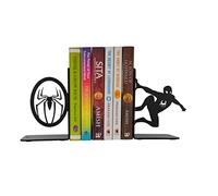 HeavenlyKraft Superhero Decorative Metal Bookends,Metal Bookends, Non Skid Book Ends, Book Stopper for Home/Office Decor/Shelves, 7 X 5.5 X 4 inch per Piece