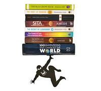 HeavenlyKraft Wall Mounted Metal Floating Bookshelf Supported by Superheros Invisible Bookshelf Metal Shelf Superhero Decoration Shelf Children's Room Decor Model No. HK 250