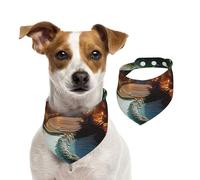 Heaven's Gate Pet Scarf Dog Bandanas Spring Summer Soft Cotton Puppy Scarfs Adjustable Accessories for Small Medium Large Girl Boy Pup Large