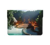 Heaven's Gate Premium Leather Laptop Sleeve for MacBook Air 13 Inch | Full-Print PU Leather Protective Case | Stylish Laptop Bag for Women & Men