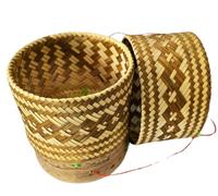Heavens Tvcz Premium Handmade Bamboo Sticky Rice Basket Kratip - Thai & Laos Style Rice Server