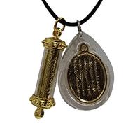 Heavens Tvcz Thai Amulet Pendant Takrud & Yantra 5 Rows Phra Gold Necklace for Men Women | Wealth, Luck, Protection | Three Kings Diamond Armor Buddha Charm