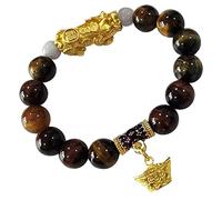 Heavens Tvcz Tigers Eye Stone Bracelet Women Charm Feng Shui Obsidian Wealth Set Gift For Men Women with Pi Xiu Pi Yao Attract Wealth Good Luck Prosperity.