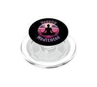 Heavily Meditated Funny Yoga Meditation Lover PopSockets PopGrip for MagSafe