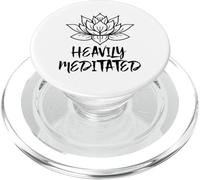 Heavily Meditated - Funny Yoga PopSockets PopGrip for MagSafe
