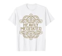 Heavily Meditated Men Women Funny Yoga Meditation T-Shirt