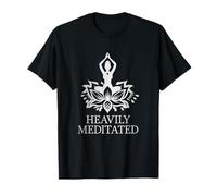 Heavily Meditated Men Women Funny Yoga Meditation T-Shirt
