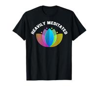 Heavily Meditated Men Women Funny Yoga Meditation T-Shirt