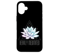 Heavily Meditated Minimalist Lotus Meditation Case for iPhone 16 Plus