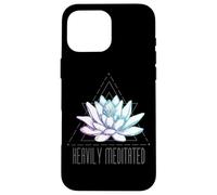 Heavily Meditated Minimalist Lotus Meditation Case for iPhone 16 Pro Max