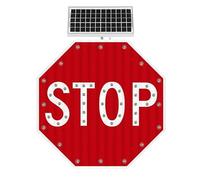 Heavy Aluminum Octagon Road Signs,Traffic Led Blinking Street Reflective Warning Signs,(60cm/24in),With Engineer Grade Reflective Film,For Highways, Near Schools