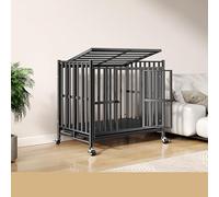 Heavy and Sturdy Dog Cage End Table Decorative Wooden Pet House End Table Spacious Dog House Movable Furniture Dog Cage