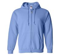 Heavy Blend Full Zip Hooded Sweatshirt Top Gildan Duck Egg Blue XXL