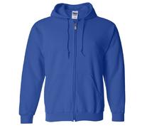 Heavy Blend Full Zip Hooded Sweatshirt Top Gildan Royal 4XL