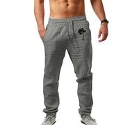 Heavy Blend Sweatpants Mens Straight Leg Joggers Christmas pj Bottoms Drawstring Elastic Waist Comfy Trousers Grey Baseball Pants Mens Jean Joggers for Men UK Size Xmas Gift