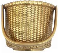 Heavy Brass Basket-Style Nautical Door Knocker Vintage-Inspired Home Decorative Accent for Front Doors Solid Maritime Design with Timeless Charm