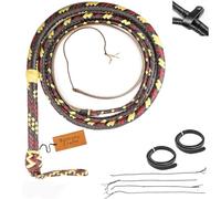 Heavy Bull Whip 04 to 24 Feet / 1.2 to 7.3 meter Real Kangaroo Leather Equestrian Bullwhip Leather HeavyDuty Whip Belly & Leather Bolster Inside 16 Plaits Strands Braided leather (8 feet (2.4 meter))
