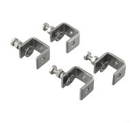 Heavy Cast Steel Frame Stainless Steel C Clamp with Adjustable Screw for Strong Clamping in Metal Processing, Bonding, and Welding Tasks (4pcs)