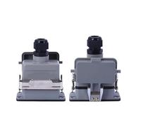 Heavy Connectors HE-24B 6pins 10pins 16pins HDC - Waterproof Industrial Rectangular Connector 1pc(24 Core Top Entry)
