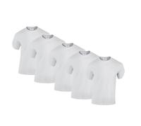 Heavy Cotton T Shirt Plain Short Sleeve Casual T-shirts Gildan Mens tee 5 Pack