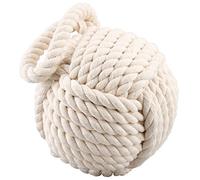 Heavy Cream Nautical Knot Door Stop Beige