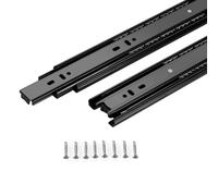 Heavy Du 10" Metal Der Slide Rails Ball Bearing Runners for CABI 3 Sect Teles Side Mount 45kg Load Capaci Quiet Push Pull 1 Pair