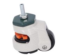 Heavy Du 100Kg Leveling Casters 1.57" Nylon Wheels with Rubber Tread M8x1.25 Threaded Stem Swivel Design 400Kg Total Load Perfect for Industrial Use