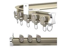 Heavy Du 11ft Champagne Wall Mount Train Track System Flexible Rail with Accessories for Home Decor & Displays Ideal for Train Collectors & Showcases!