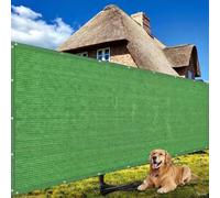 Heavy Du 120 GSM Green Privacy Fence Sn - 90% Blocka Polyethylene e Net with Bindings & Rustproof Grommets, Includes Cable Zip Ties & Rope, 18' x 62'