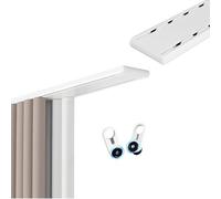 Heavy Du 13.8FT Aluminum Alloy Double Row Ceiling Track System - Silent ain Track for Room Dividers, Ideal for Living Room, Bedroom, Hospital - Easy Inllat