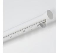 Heavy-Du 145cm Aluminum ain Rod Set with Cap Finials - Wall-Mounted Track Exte 70-600cm Slish Modern Home Décor Solut in White