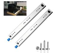 Heavy Du 16" Der Slides, 400mm, 120kg Load, Full, Side Mount, Ball Bearing, Includes Screws, 1 Pair, Industrial Quali, Smooth