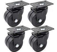 Heavy-Du 2.5" Swivel Casters 200kg Load per Wheel 600kg per Set Quiet Nylon Industrial Wheels for Fac Workbench & Fur - Pack of 4 with Screws