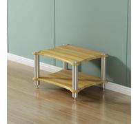 Heavy Du 2-Tier o Rack - Modern AV Stand for HiFi & o Systems, Open Ste Cabinet for Recording Studio, Light Walnut h - Ideal for Home Theater Setup