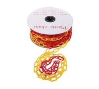 Heavy Du 25m Plastic Traffic Chain Ber 6mm Thick Yellow & Red for Crowd Control Safe Isolat Lin for Outdoor Use