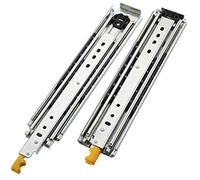 Heavy Du 3 Fold Der Slides Full Ball Bearing Runners with Lock 220kg Load Capaci Smooth Push Pull Mechanism 1 Pair for Heavy Load STO Soluts