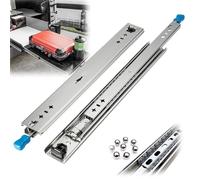 Heavy-Du 300-1500mm Full Der Slides, Industrial Ball Bearing Rails, 80kg Load Capaci, 2-Piece Set, Locking Mechanism, Perfect for CABI & Fur.