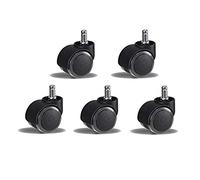 Heavy Du 50mm Swivel Caster Wheels - 5pcs Universal Replacement Rollers for Office Chairs Fur Moving Nylon & PU Design Smooth li