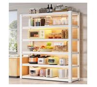 Heavy Du 6 Tier Adjustable Ga Shelving Units No Screw Assembly Metal Sto Rack for Home Basement Pantry Office (80x30x183cm)