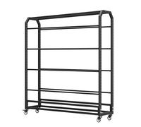 Heavy Du Adjustable Fabric Roll Sto Rack with Wheels - Lar Commercial nizer, 8/10/20 Rod Holder, Floor Standing Display Stand for Efficient Fabric Sto