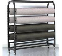 Heavy Du Adjustable Fabric Roll Sto Rack with Wheels - Lar Commercial nizer, Movable Steel Holder for Efficient Sto Soluts
