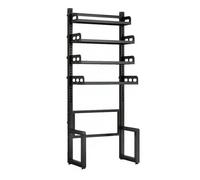 Heavy Du Adjustable Frid Stand Metal e Kitchen Sto Shelves for Microwave & ers 2 3 4 Tier Refrirator Cabinet Black 50x38x182cm (19.6x15x71)