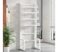 Heavy Du Adjustable Frid Stand Metal e Kitchen Sto Shelves for Microwaves & Refrirators 2 4 Tier Utili Rack Bedroom & Kitchen nizat (White 70x38x182cm)