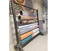 Heavy Du Adjustable Hanging Rod & Fabric Roll Sto Rack - Commercial Floor Stand nizer with Wheels, Display Stand for Easy Fabric nizat