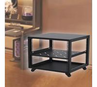 Heavy Du Adjustable HiFi Stand on Wheels - le o Tower Sto Cabinet for Amplifiers & Conents, Slish Ma Console Shelf (H 31.8CM) - Ideal for Home Theater Setup