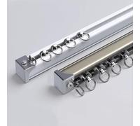 Heavy Du ain Rail with Silent Rollers Aluminum Sliding Track System for Wall & Ceiling Mount Ideal for Room Dividers & Bay (White 140cm/4.6ft)